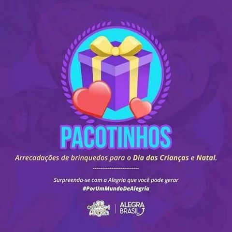 Arrecadação de brinquedos para o Dia das Crianças e  Natal