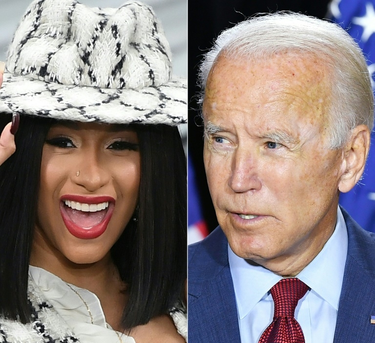 Jovens são convidados por Cardi B e Biden a votar e retirar Trump do poder