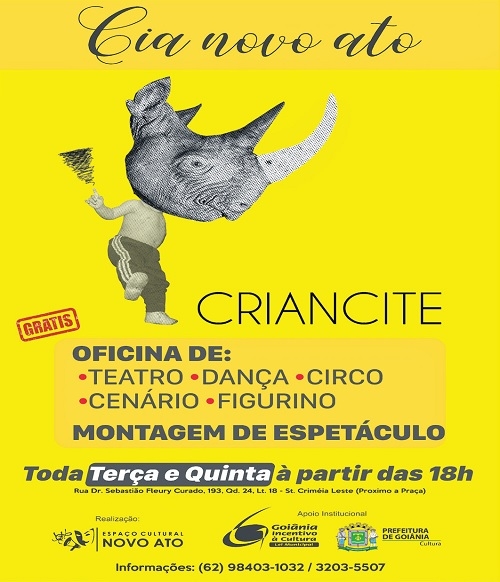 Projeto “Criancite”, da Cia Novo Ato de Goiás, disputa prêmio no Unicef