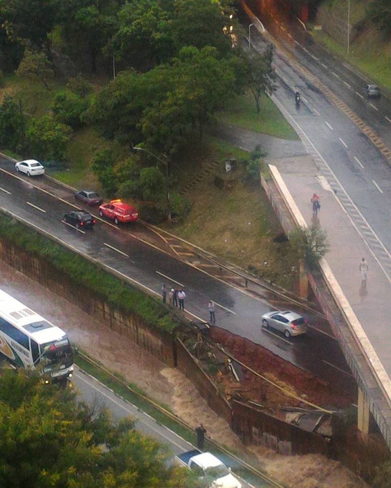 Marginal Botafogo fica parcialmente interditada para realização de obras por causa de chuva