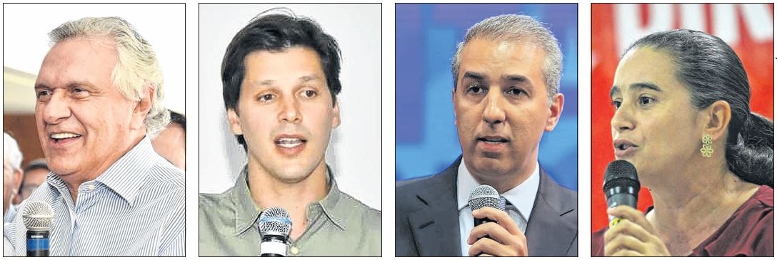 Caiado e Daniel apostam na mudança, Eliton na continuidade e Kátia em Lula