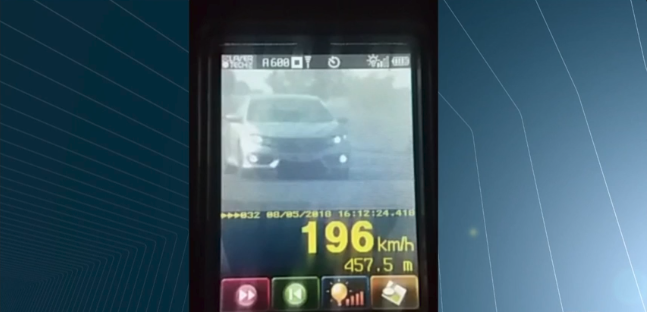 Recorde em pista simples: Carro é flagrado a 196km/h na BR-153