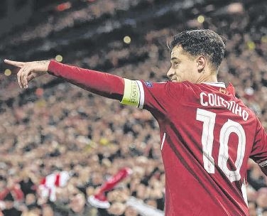 Coutinho dá show e Liverpool atropela Spartak