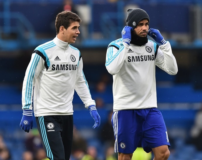 Oscar e Diego Costa se desentendem