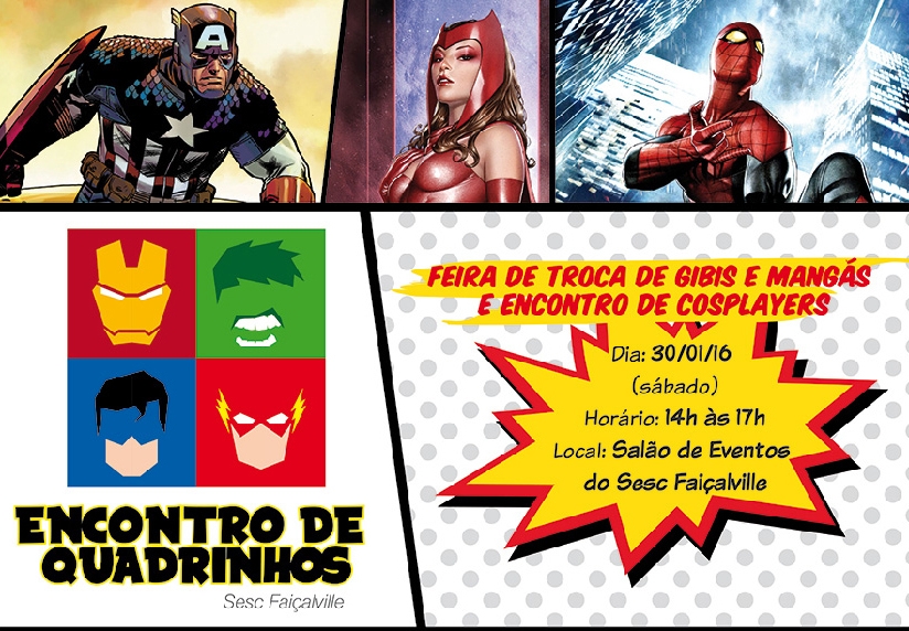 Feira de Troca de gibis e mangás e Encontro de Cosplayers no SESC