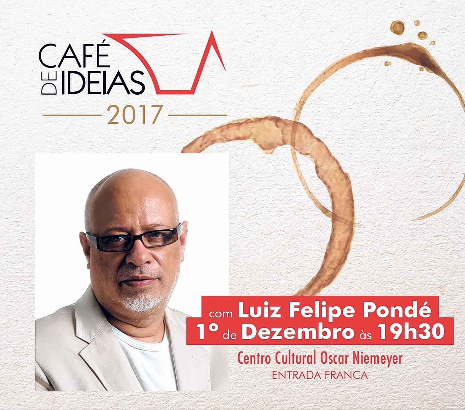 Luiz Felipe Pondé é atração do Café de Ideias nesta sexta-feira