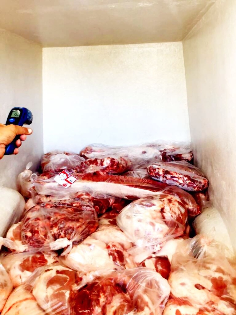 Agrodefesa apreende quase meia tonelada de carne suína em Goianira