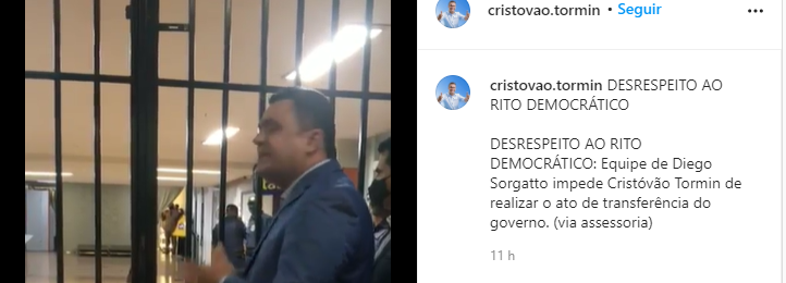 Cristóvão Vaz é barrado de entrar na prefeitura de Luziânia