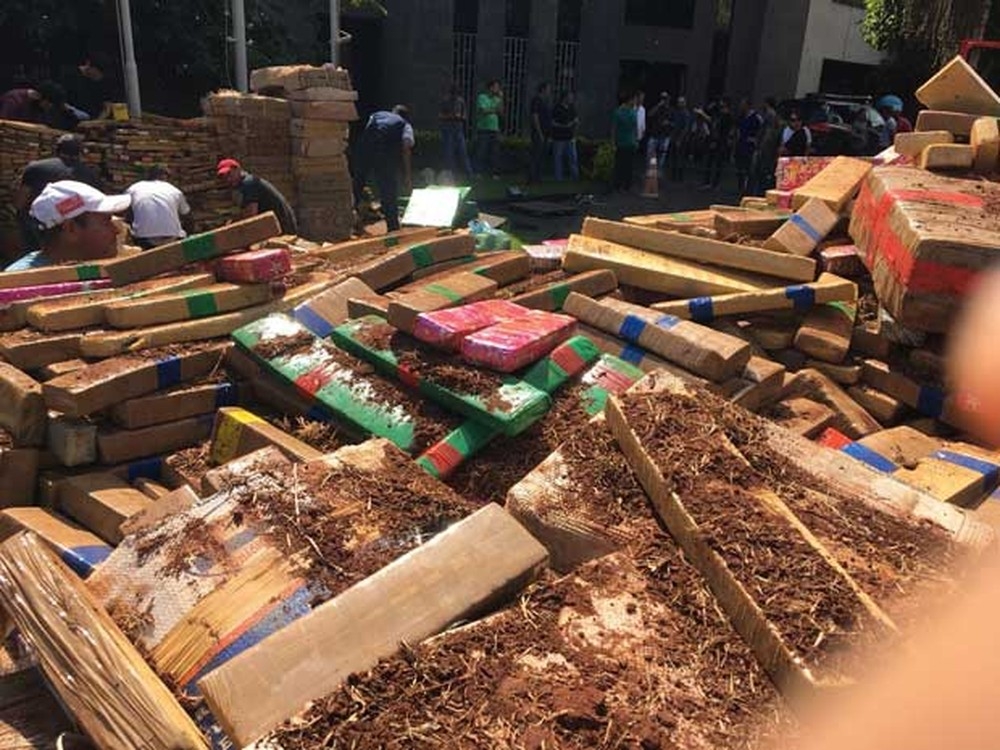 Segundo PF, agentes fizeram maior apreensão de maconha do ano; Cerca de cinco toneladas foram confiscadas