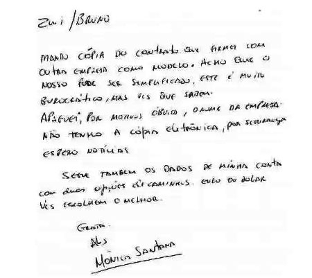 O bilhete que assusta PT e demais presos da  Lava jato