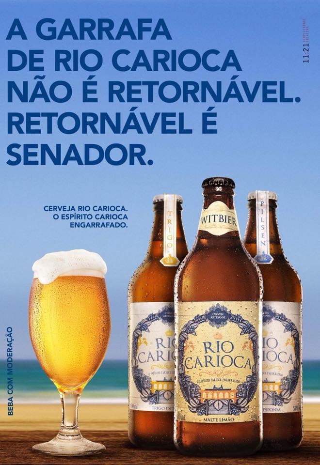 Marca de cerveja provoca Aécio em anúncio