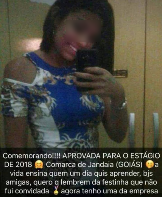 Estudante goiana viraliza após se vingar de colegas que não a convidaram para festa