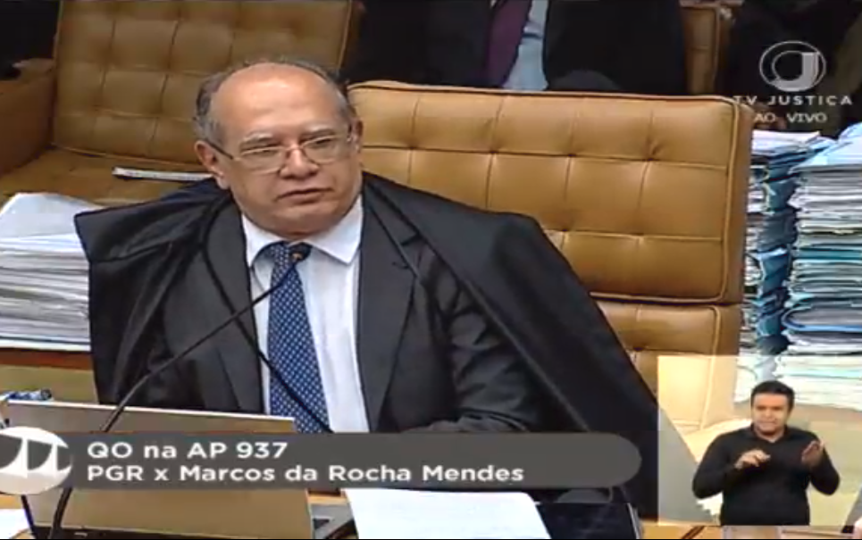 Ao vivo: Supremo julga restrição ao foro privilegiado