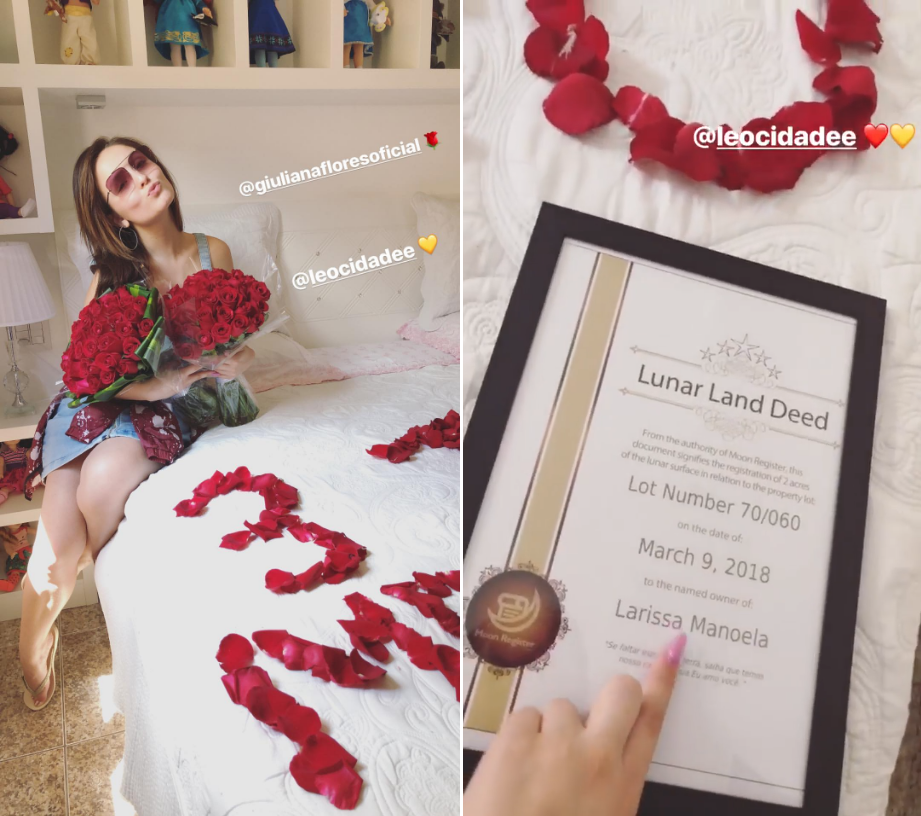 Pedaço da Lua que Larissa Manoela ganhou de namorado é falso