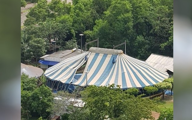 Forte chuva em Goiânia arranca parte da estrutura do Circo Laheto e gera prejuízo superior a R$ 150 mil