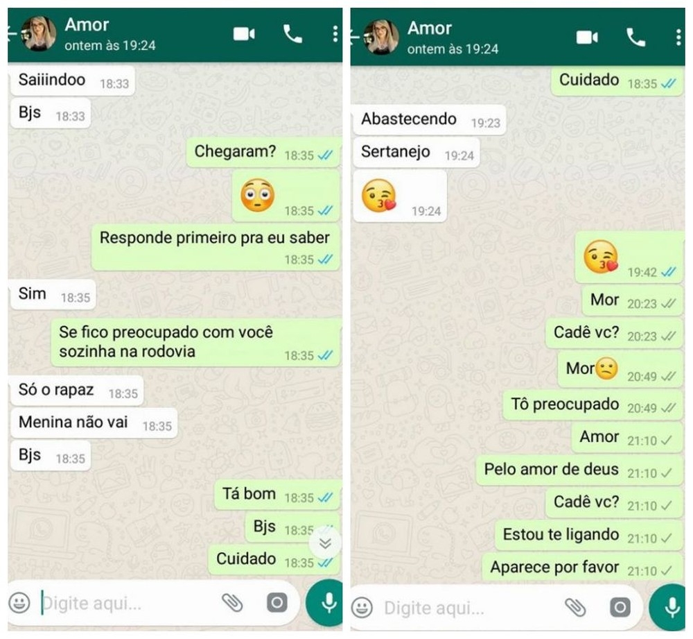 Namorado de jovem morta após oferecer carona se desespera com sumiço da jovem