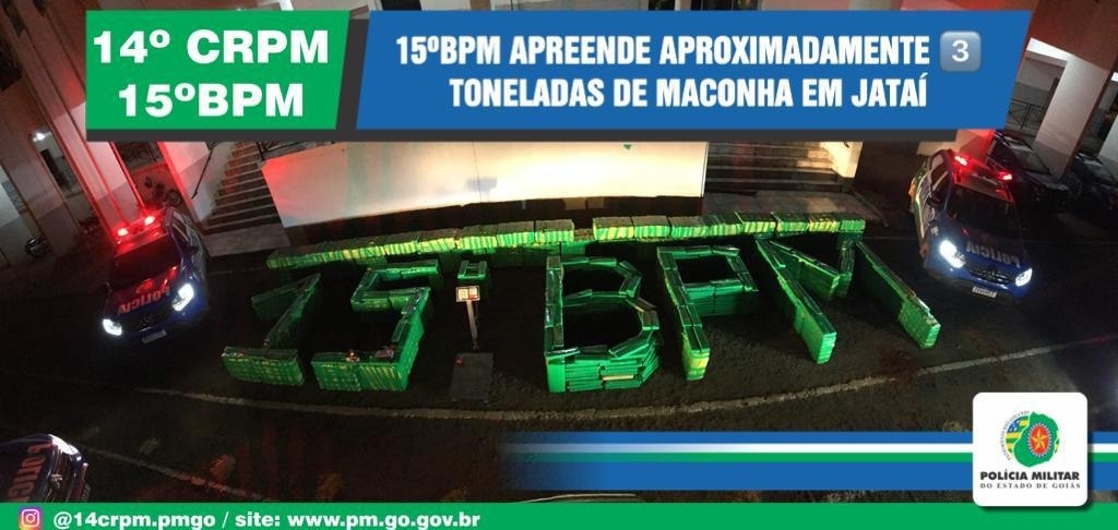 Polícia apreende cerca de 3 toneladas de maconha em Jataí