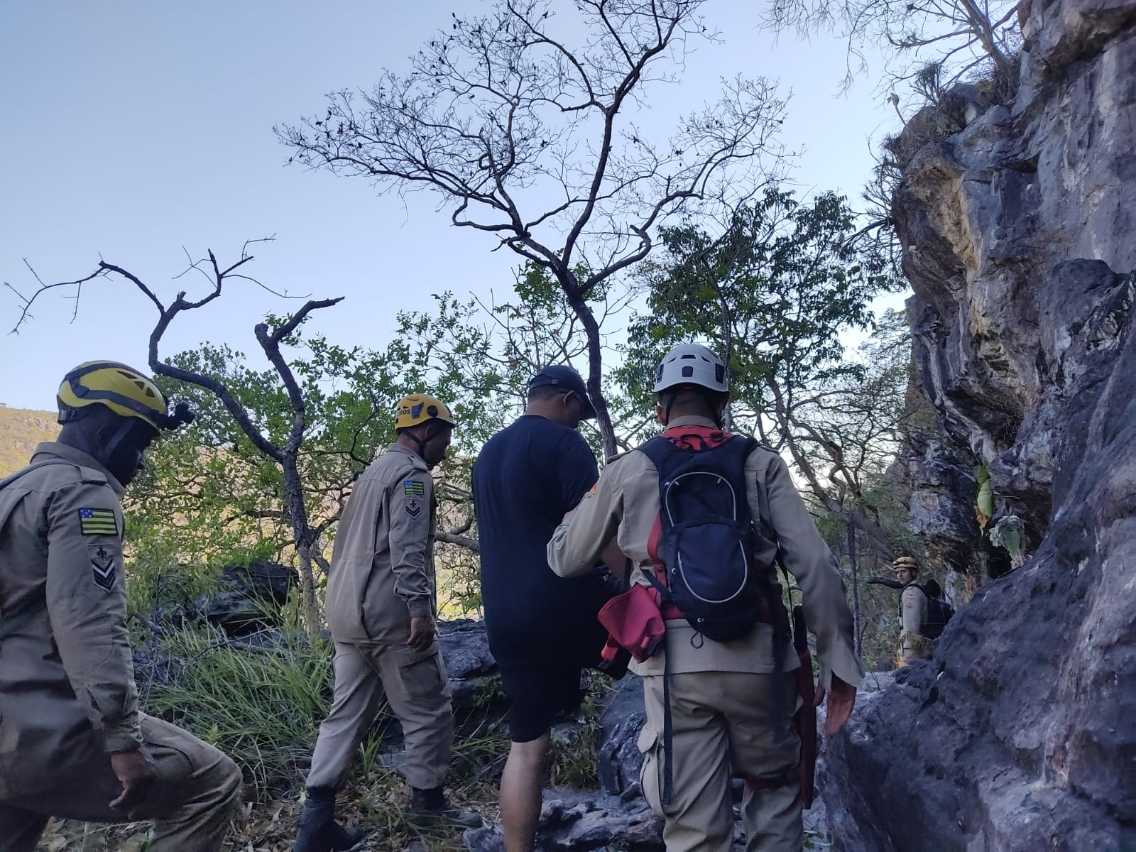 Bombeiros resgatam turista que teve mal súbito na região da chapada dos veadeiros