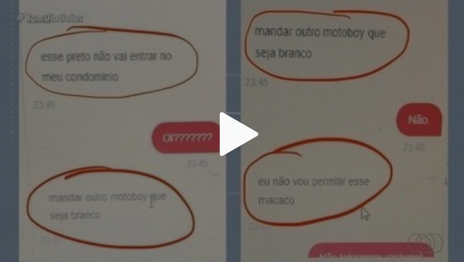 Residente em condomínio de luxo é suspeita de crime de racismo contra entregador