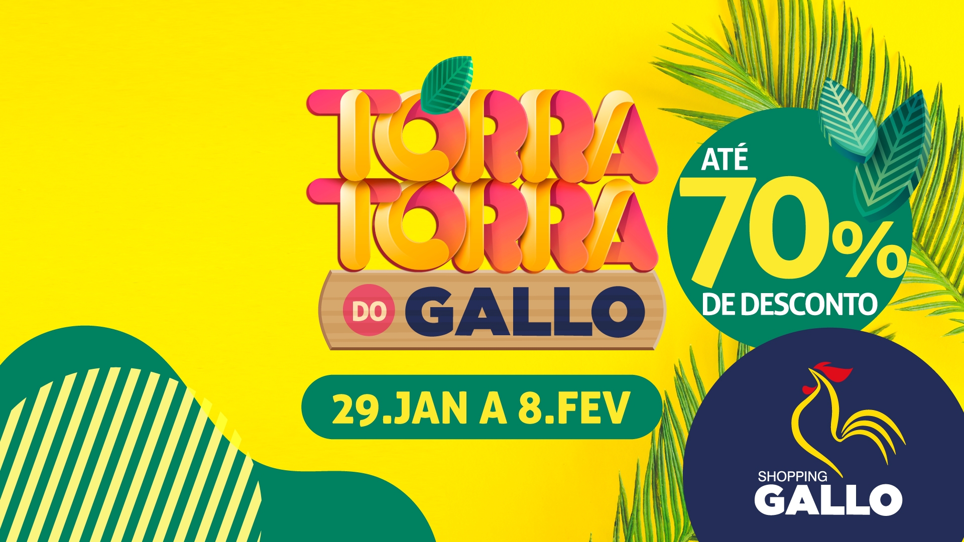 Shopping Gallo realiza promoção com até 70% de desconto