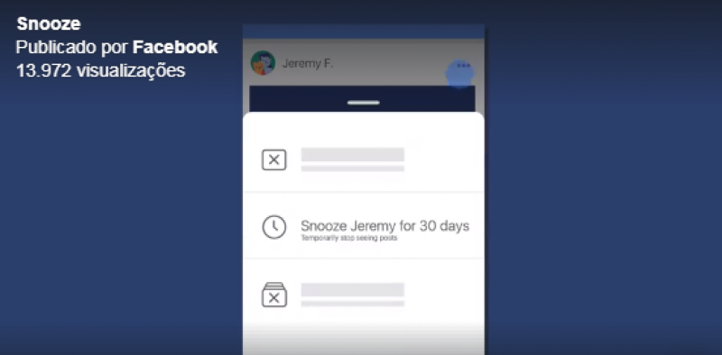 Facebook lança botão soneca