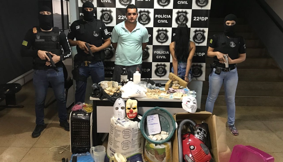 Homem é preso em flagrante em um laboratório de drogas