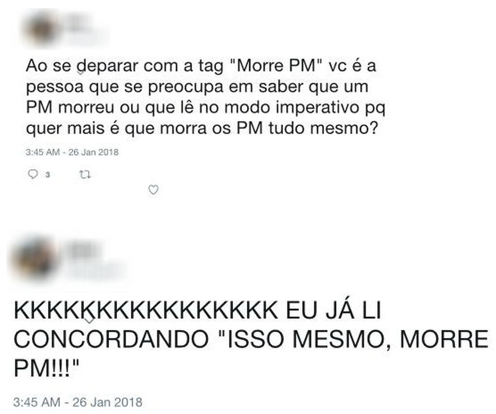 Estagiária da Polícia Civil é demitida após postagem em rede social: ‘Morre PM!!!’
