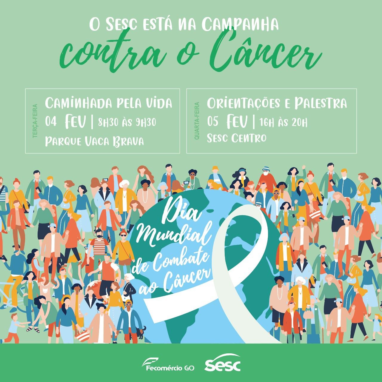 Caminhada marca campanha do Sesc de combate ao câncer