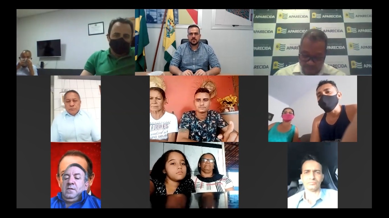 Inauguração de praças em Aparecida é feita por videoconferência