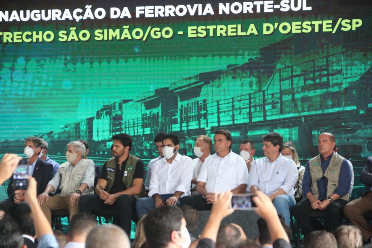 “Esse é um marco histórico para Goiás e para o Brasil”, diz vice-governador Lincoln Tejota ao inaugurar Ferrovia Norte-Sul em São Simão