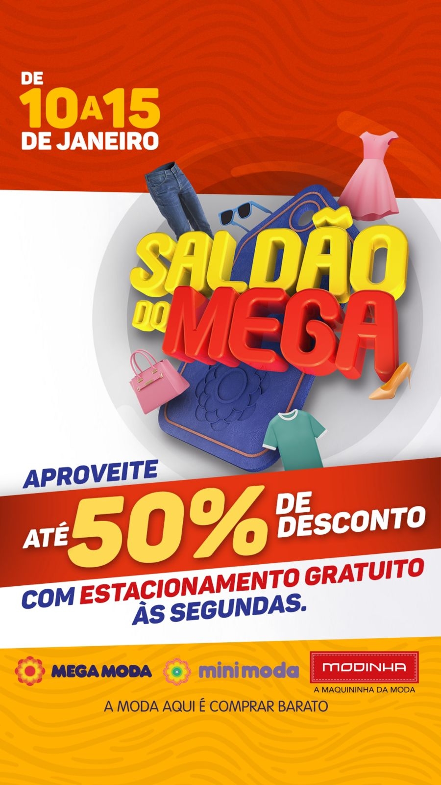 Mega Moda terá Saldão com descontos de até 50%