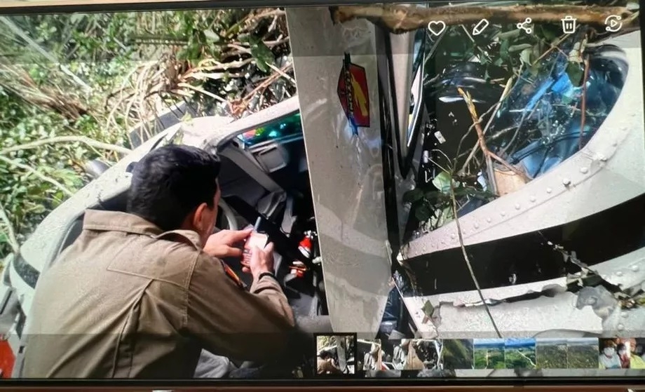 Helicóptero da Funai cai em floresta do Acre com 7 passageiros; há 1 ferido grave