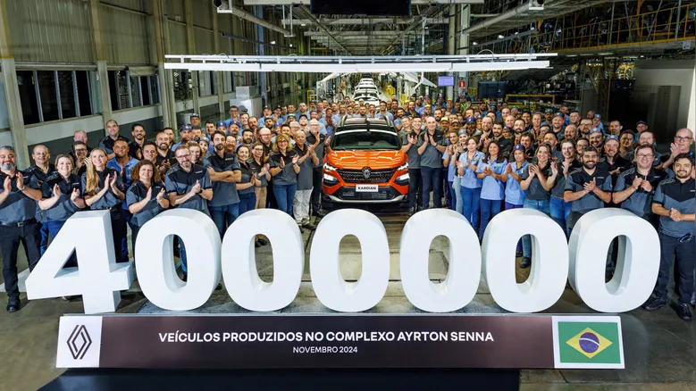 
		Renault alcança a marca de 4 milhões de veículos produzidos no Brasil