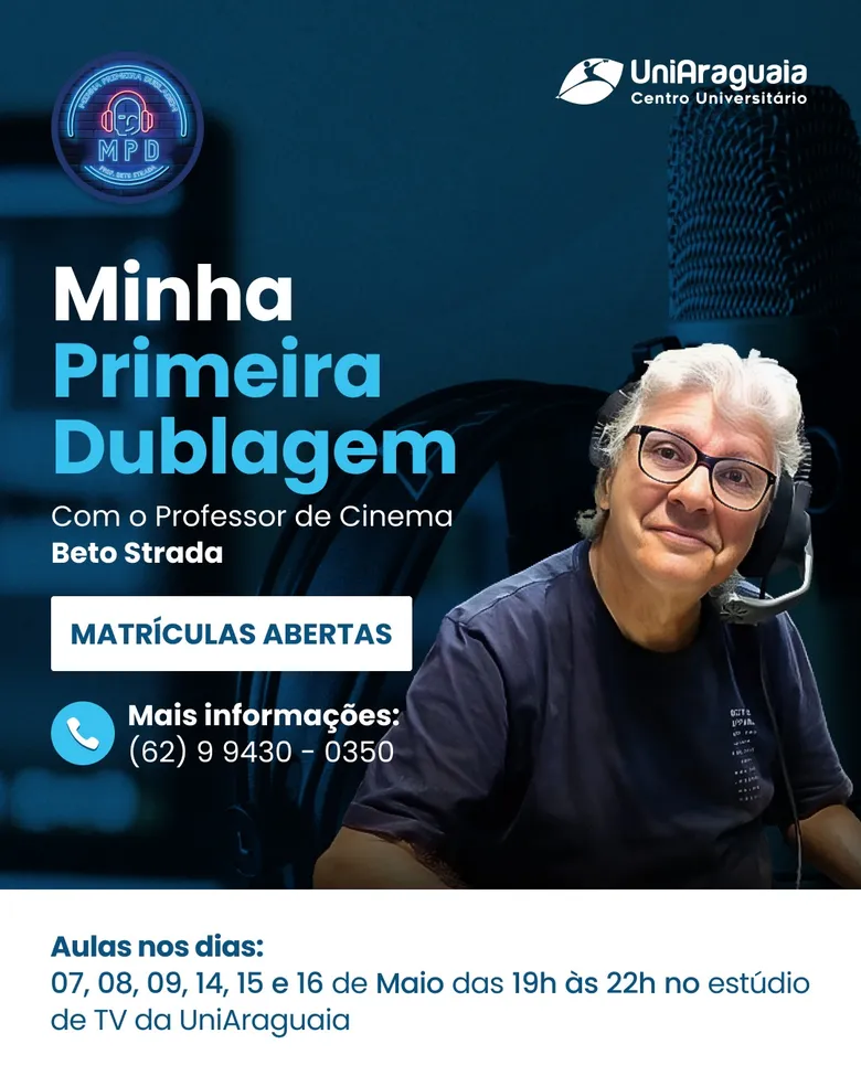 
		UniAraguaia lança curso de dublagem com Beto Strada