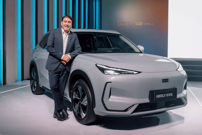 Geely retorna ao Brasil em parceria com a Renault e anuncia o SUV elétrico EX5 para julho