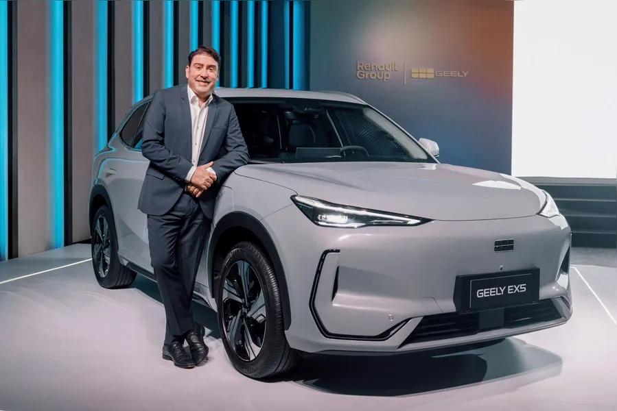 Geely retorna ao Brasil em parceria com a Renault e anuncia o SUV elétrico EX5 para julho