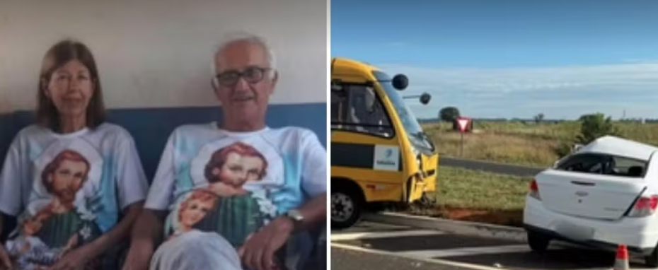 Acidente na GO-215 com ônibus escolar deixa casal de professores mortos