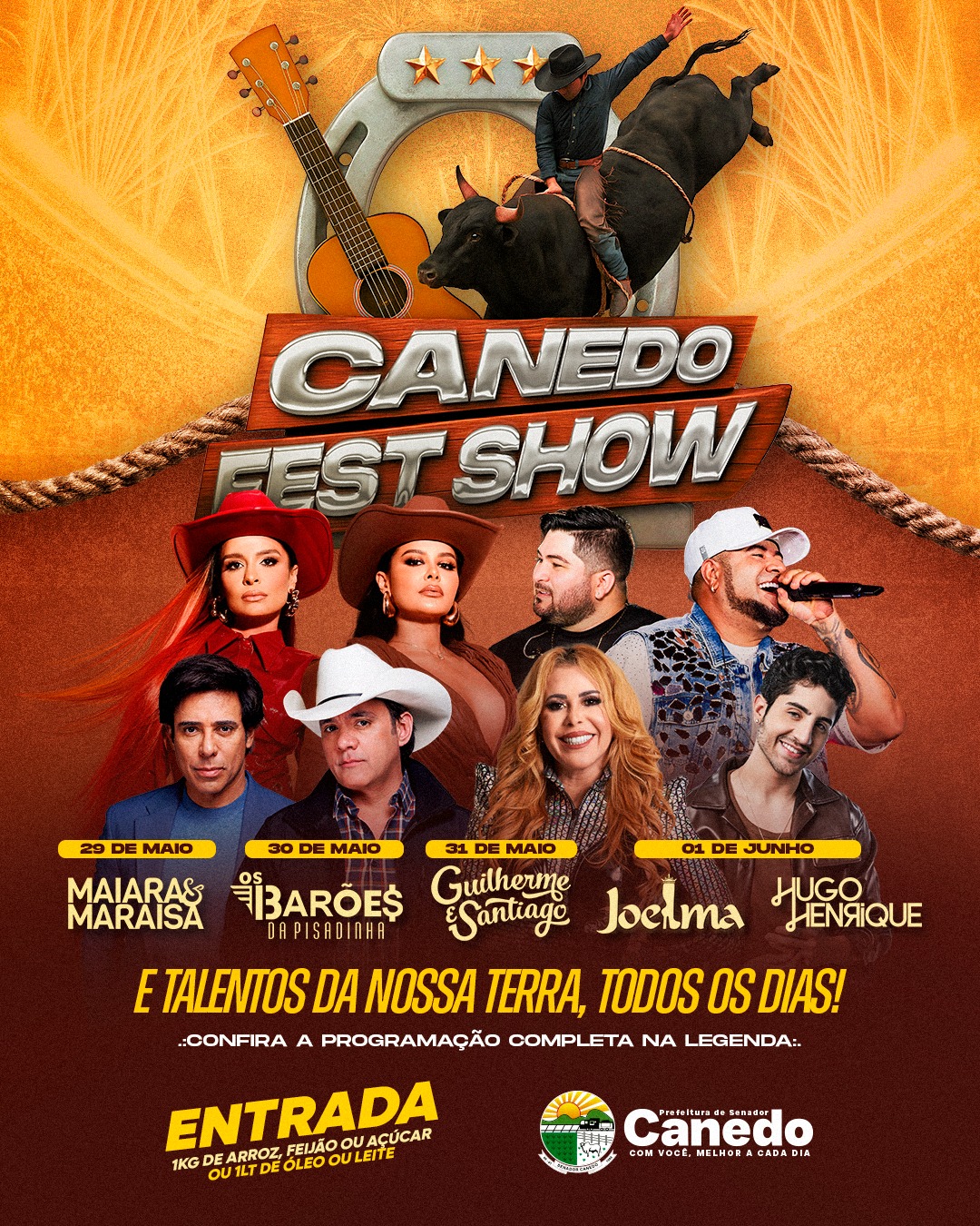 Canedo Fest Show 2025 celebra a tradição sertaneja no aniversário do município