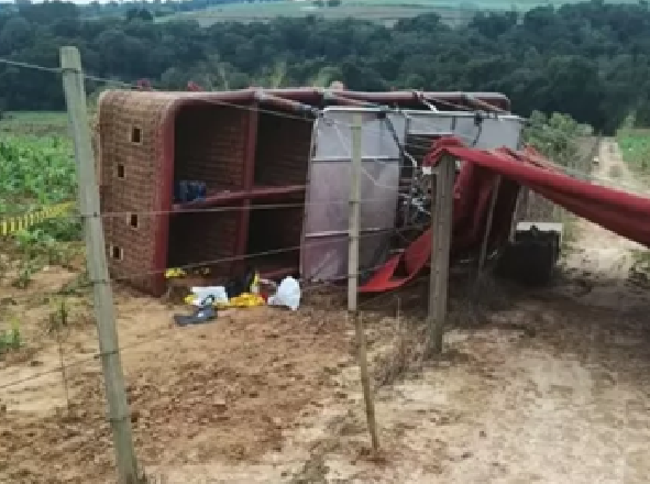 Mulher grávida morre em queda de balão turístico no interior de São Paulo