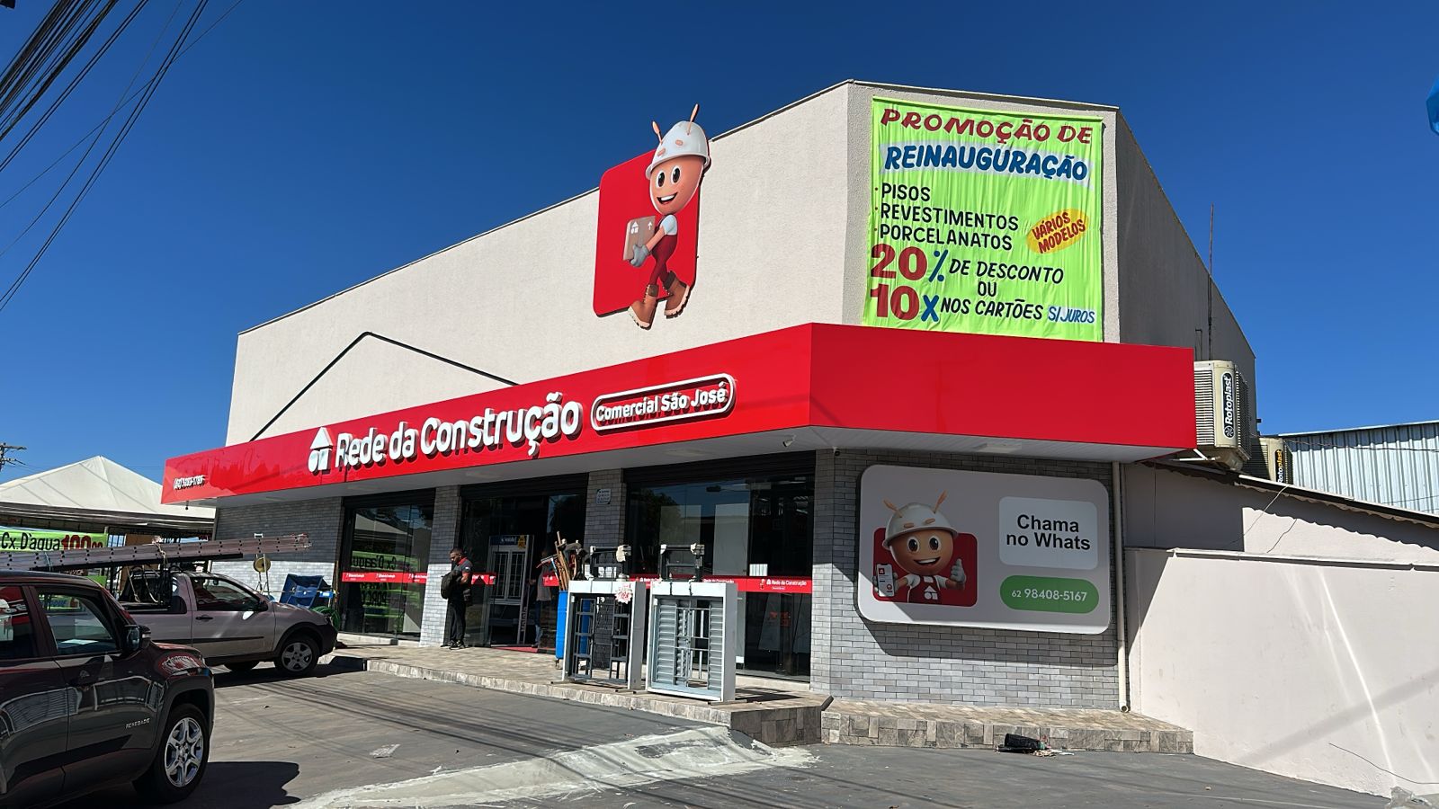 Rede da Construção reinaugura loja em Aparecida de Goiânia com nova estrutura e mix ampliado