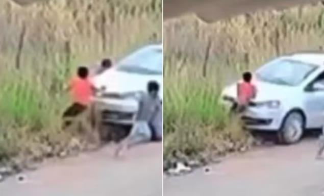 Vídeo mostra momento que muher atropela criança em Trindade