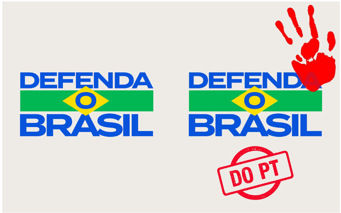 Esquerda usa verde-amarelo para ressignificar patriotismo e direita reage com slogan “Defenda o Brasil do PT”