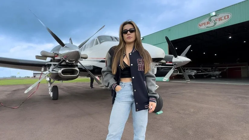 Avião de Lauana Prado faz pouso de emergência em Goiânia