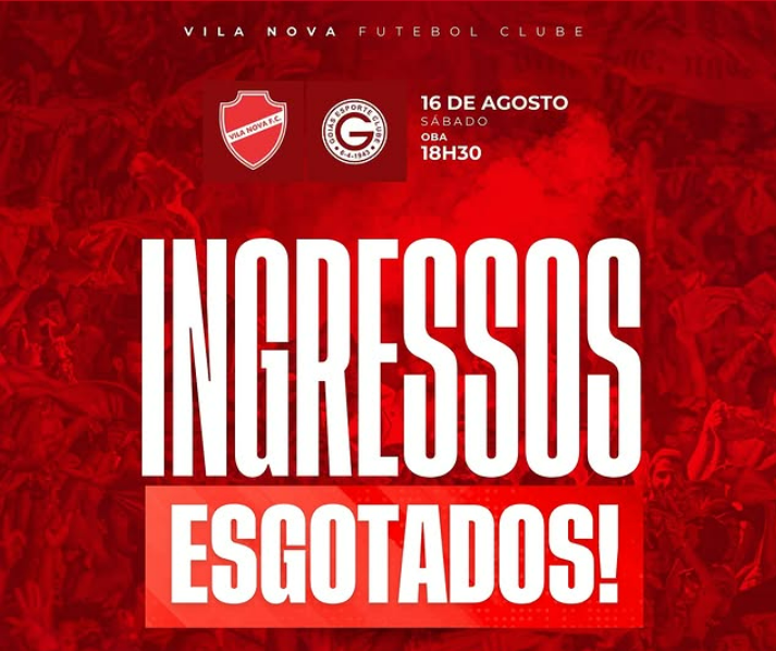 OBA Lotado! Ingressos Esgotados para Vila Nova x Goiás