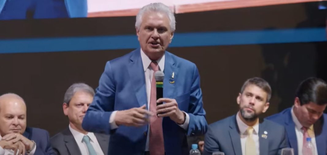 Caiado é destaque em convenção que sela aliança entre União Brasil e PP: 'Solução é derrotar Lula'