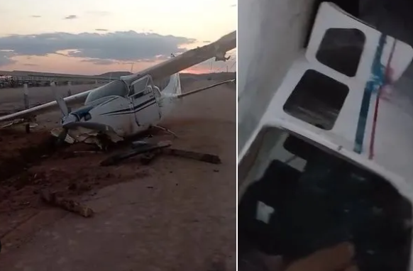 Dentro da aeronave, policiais encontraram 424 quilos de pasta base de cocaína embalados em tabletes