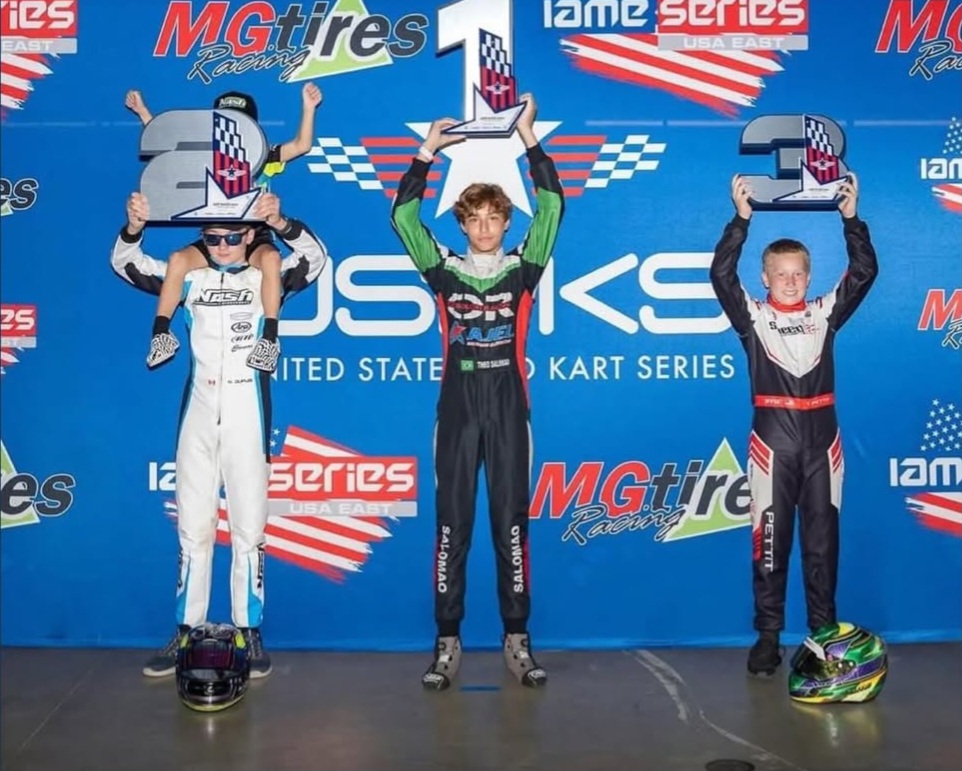 Theo Salomão, tricampeão brasileiro de Kart, conquista título do USPKS nos EUA