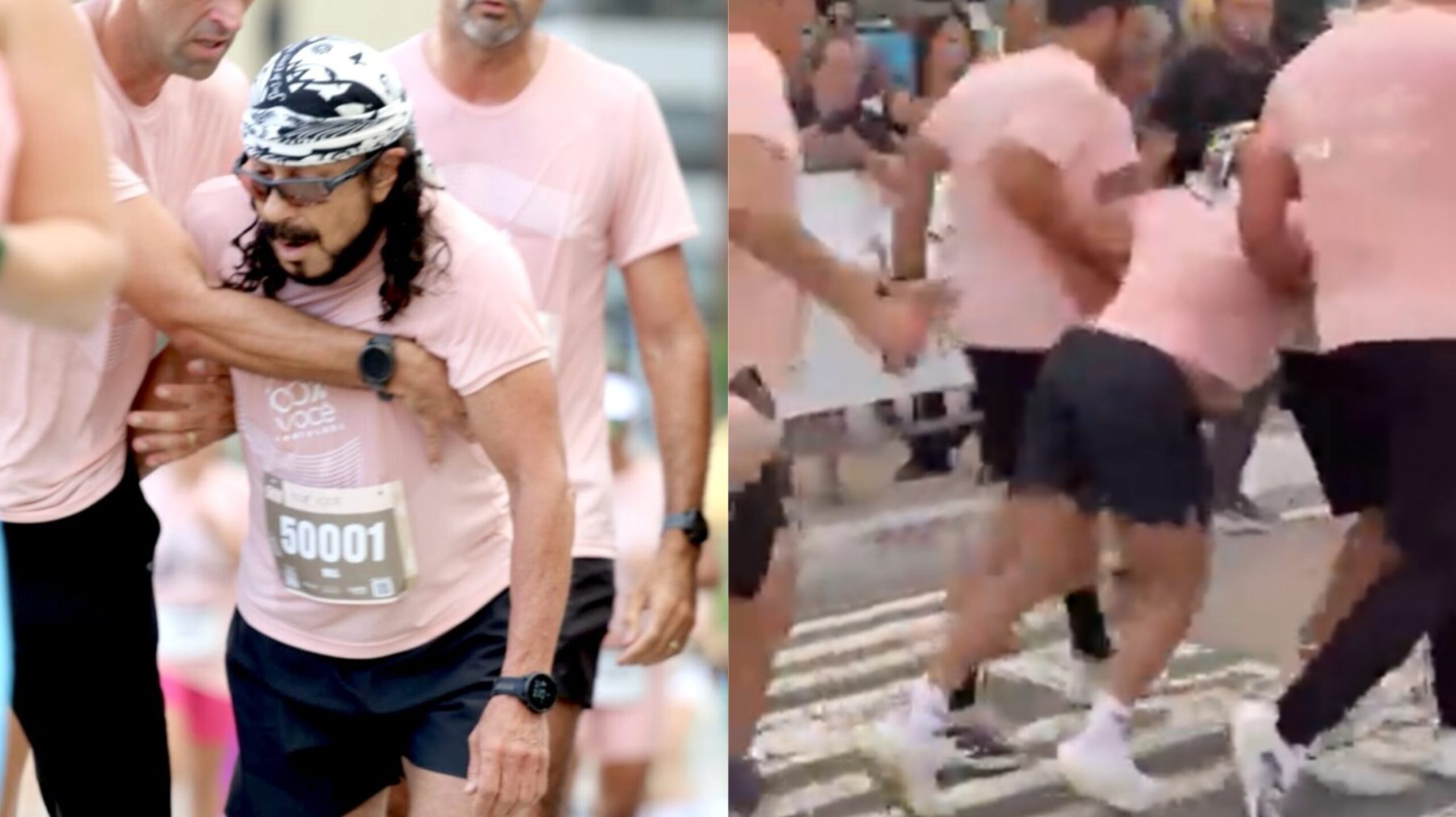 Bell Marques passa mal e é carregado durante corrida em evento