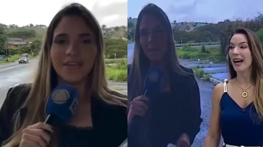 Repórter da Record entra em trabalho de parto ao vivo; assista