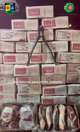 Carga de carnes avaliada em R$ 55 mil é recuperada